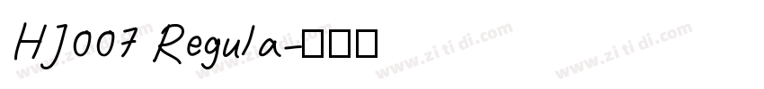 HJ007 Regula字体转换